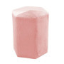 Pouf Velours Côtelé Rose Poudre Design Hexagonal