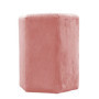 Pouf Velours Côtelé Rose Poudre Design Hexagonal