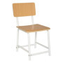 Chaise Enfant Bois Clair et Métal Blanc