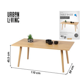 Table Basse Design Imitation Chêne Clair Osaka Urban Living
