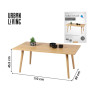 Table Basse Design Imitation Chêne Clair Osaka Urban Living