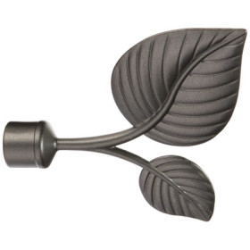 Embouts Rideaux Double Feuilles Patine Ivoire Ateliers28