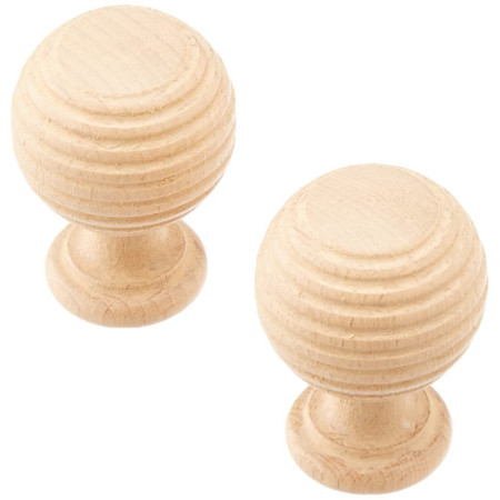 Boutons Meuble Bois - Lot de 2 - Style Rustique