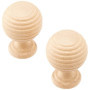 Boutons Meuble Bois - Lot de 2 - Style Rustique