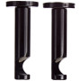 Embouts Rideaux Cylindriques Noir Mat Ateliers 28