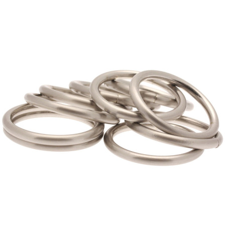 Anneaux Rideaux Métal Argenté HomeMaison - 10pcs