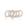 Anneaux Rideaux Silencieux Gardinia - Lot de 10 - Blanc Cassé