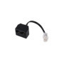 Répartiteur Téléphonique Hama RJ11 - 2 Prises - Noir