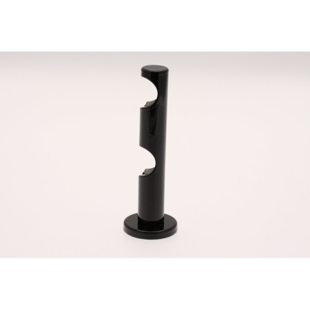 2 X Supports Muraux Rideaux Double - Noir - Ø20mm