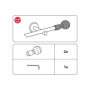 Embouts Boule Gardinia Blanc - Tringle 20mm
