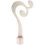 Embout Rideau HOMEMAISON - Design Courbé Argenté