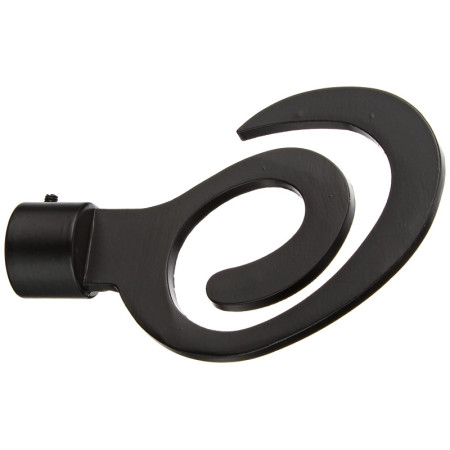 Embout Rideaux Twist D20 Noir Mat - Ateliers 28