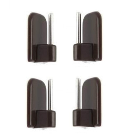 Supports Adhésifs Tringle à Rideaux Marron - Ateliers28