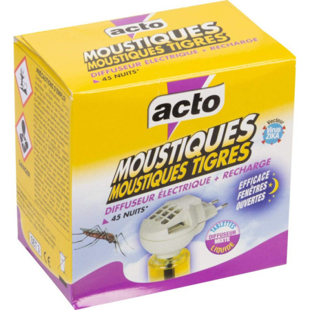 ACTO Diffuseur Anti-Moustiques Tigres - 45 Nuits