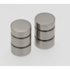 Embouts Rideaux Cylindriques Chrome Mat ATELIERS 28