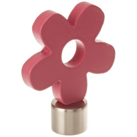 Embout Rideau Fleur Rose Prune - Ateliers 28