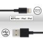 Câble USB-Lightning T'nB 2m Noir - Certifié MFi