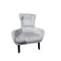Fauteuil Velours Côtelé Gris Souris Confortable - Modèle Exposition