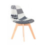Chaise Scandinave Patchwork Noir Blanc Design - Modèle Exposition
