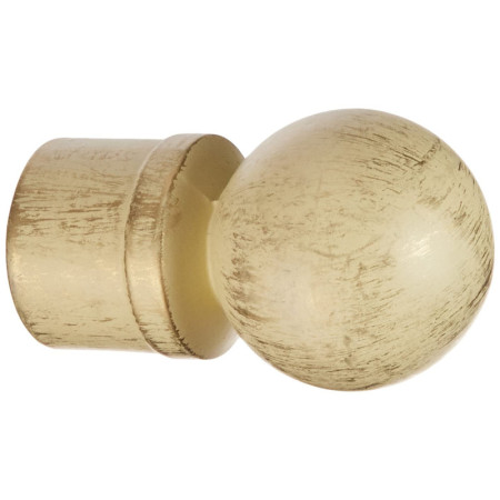 Embout Rideau Boule Or Patiné - Ateliers 28