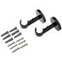 Supports tringle rideau Ateliers 28 - Noir 8cm