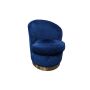 Fauteuil SANELA en velours - Bleu nuit