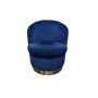 Fauteuil SANELA en velours - Bleu nuit