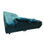 Canapé d'angle droit convertible en velours vert SAMARA de Pascal Morabito