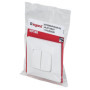 Interrupteur Double Va-et-vient + Poussoir Blanc
