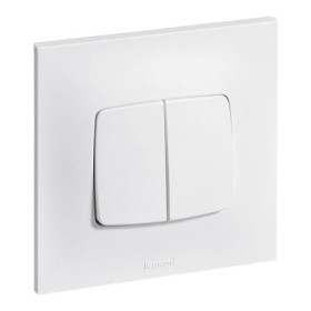 Interrupteur Double Legrand Neptune Blanc