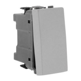 Interrupteur Va-et-vient 1/2 module Argent