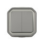 Interrupteur Double Legrand Plexo Gris IP55
