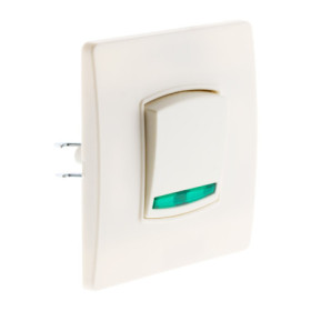 Interrupteur Va-et-vient Blanc Voyant - Installation Facile