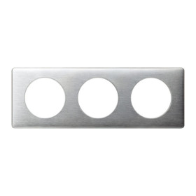 Plaque Céliane 3 Modules Aluminium Brossé