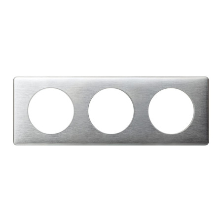Plaque Céliane 3 Modules Aluminium Brossé
