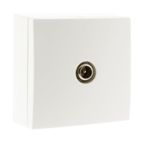 Prise TV Saillie Blanche - Installation Facile