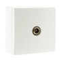 Prise TV Saillie Blanche - Installation Facile