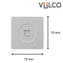 Prise RJ45 Murale Blanche - Installation Facile