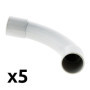 Coudes PVC Gris Ø20mm - Lot de 5 - Zenitech