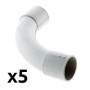 Coudes PVC Gris Ø20mm - Lot de 5 - Zenitech