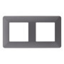 Plaque finition double Gris Anthracite Artezo