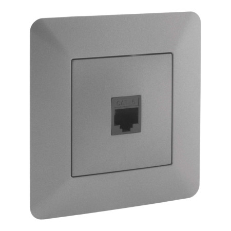 Prise RJ45 CAT6 Gigabit Ethernet Titanium
