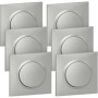 Interrupteurs Legrand Dooxie Alu - Lot de 6