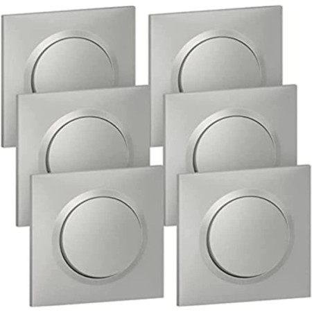 Interrupteurs Legrand Dooxie Alu - Lot de 6
