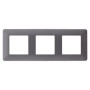 Plaque Triple Finition Mate Gris Anthracite Artezo