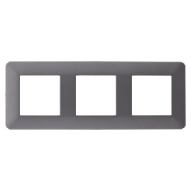 Plaque Triple Finition Mate Gris Anthracite Artezo
