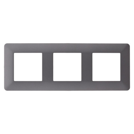 Plaque Triple Finition Mate Gris Anthracite Artezo