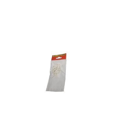 ING Fixations IGLA851490 Sachet de 20 chevilles fix-elec pour moulure en pvc dans tous matériaux