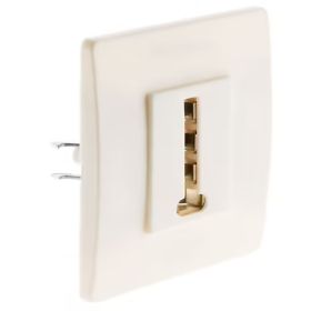 Prise téléphone 8 plots vis + griffes - Blanc - Diwone - Zenitech DIWONE
