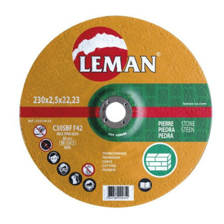Disque à Tronçonner LEMAN C30SBF F42 230mm - Bakélite